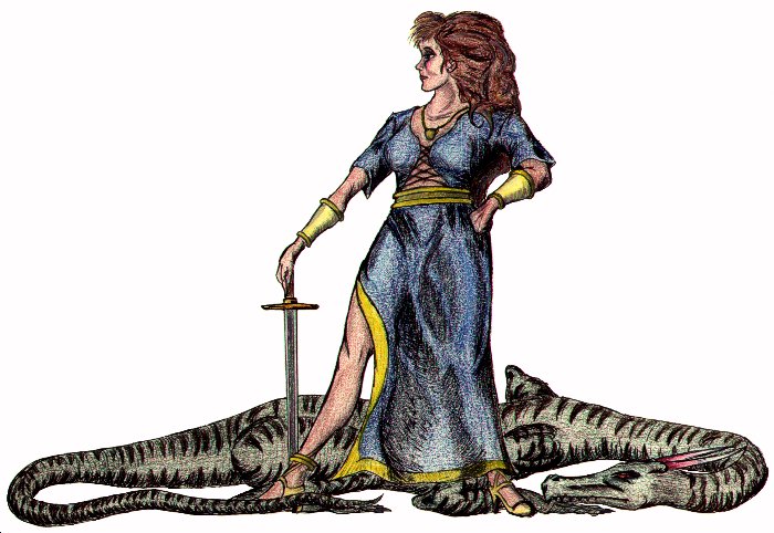 Woman and Dragon